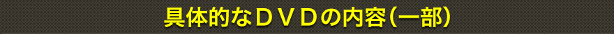 具体的なＤＶＤの内容（一部）